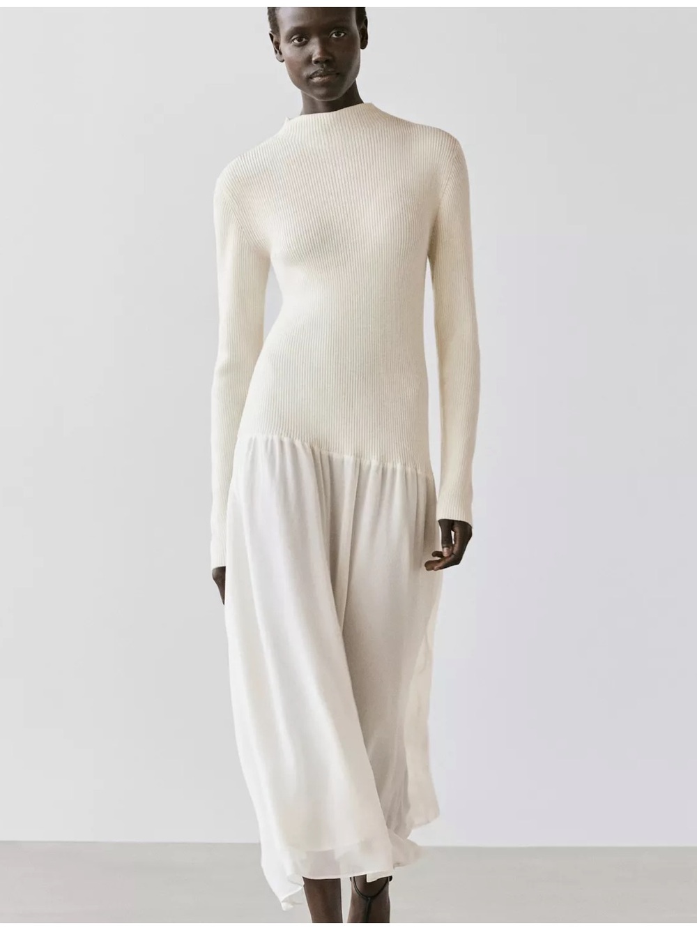 Massimo Dutti NWT KNIT DRESS WITH MATCHING DETAIL 6645/505